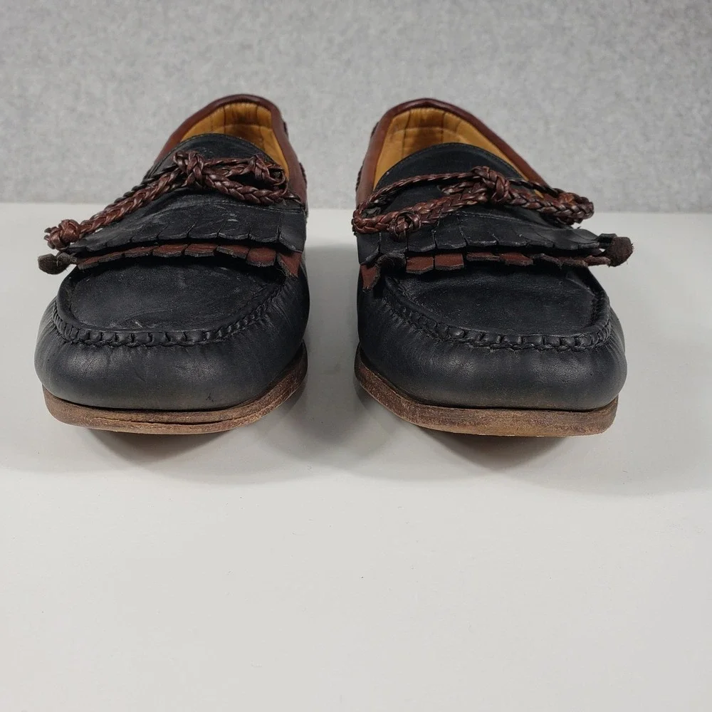 Allen Edmonds Mens‎ Loafers 7 D Black Leather Tassel Dress Shoes Business Casual